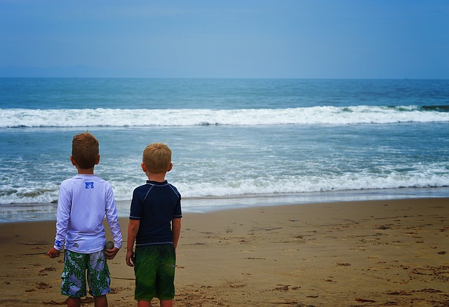 two boys on the beach
