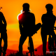 sunset bike riders